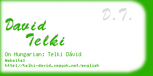 david telki business card